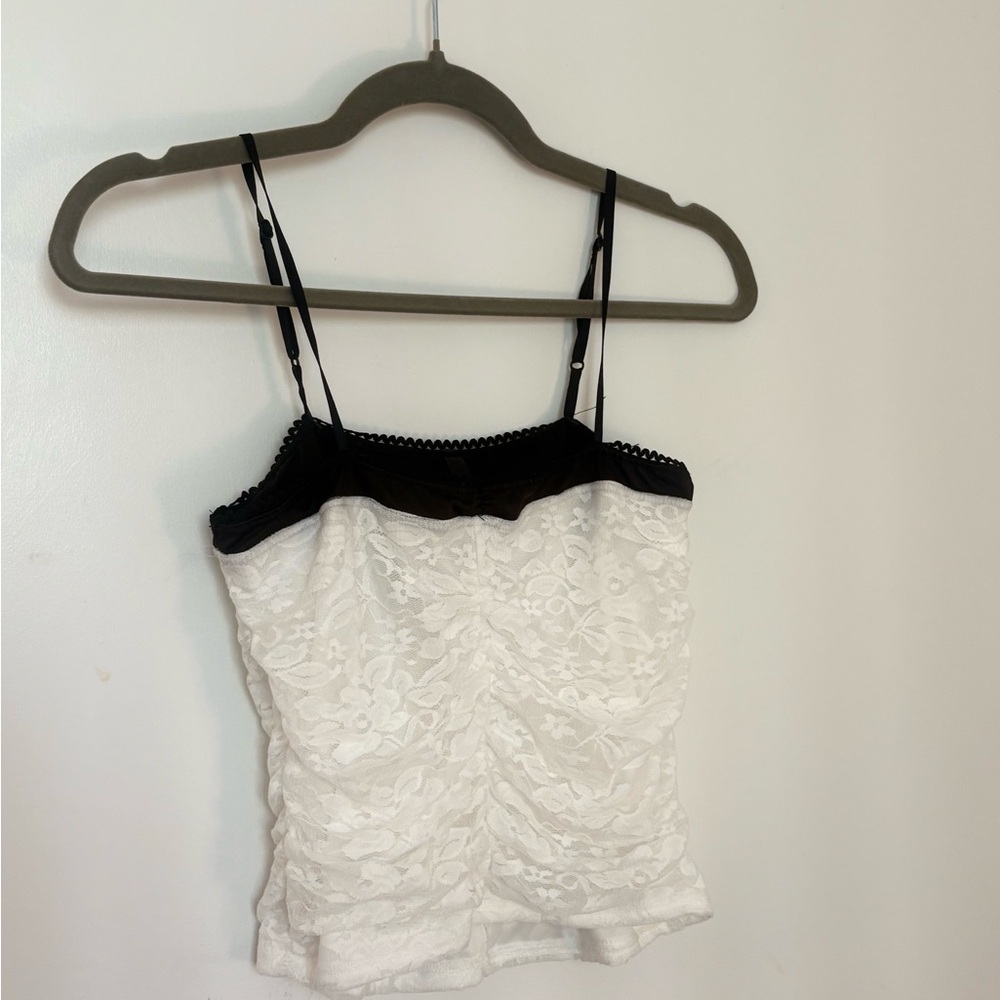 3/$30 Black and White Lace Top